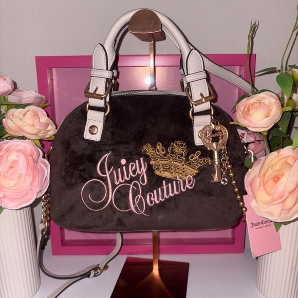 Juicy Couture Handbags - Juicy Couture The Key To Juicy Dome Satchel Bag Chocolate Brown